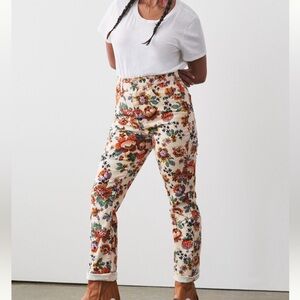 Pilcro Anthropologie The Cigarette Slim Straight Jeans in neutral patterns sz 27